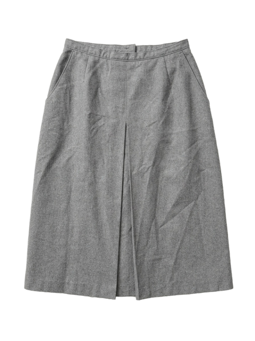 Camden Classics by D.S. Ross Vintage Wool Blend A-Line Midi Skirt Gray Pleated S